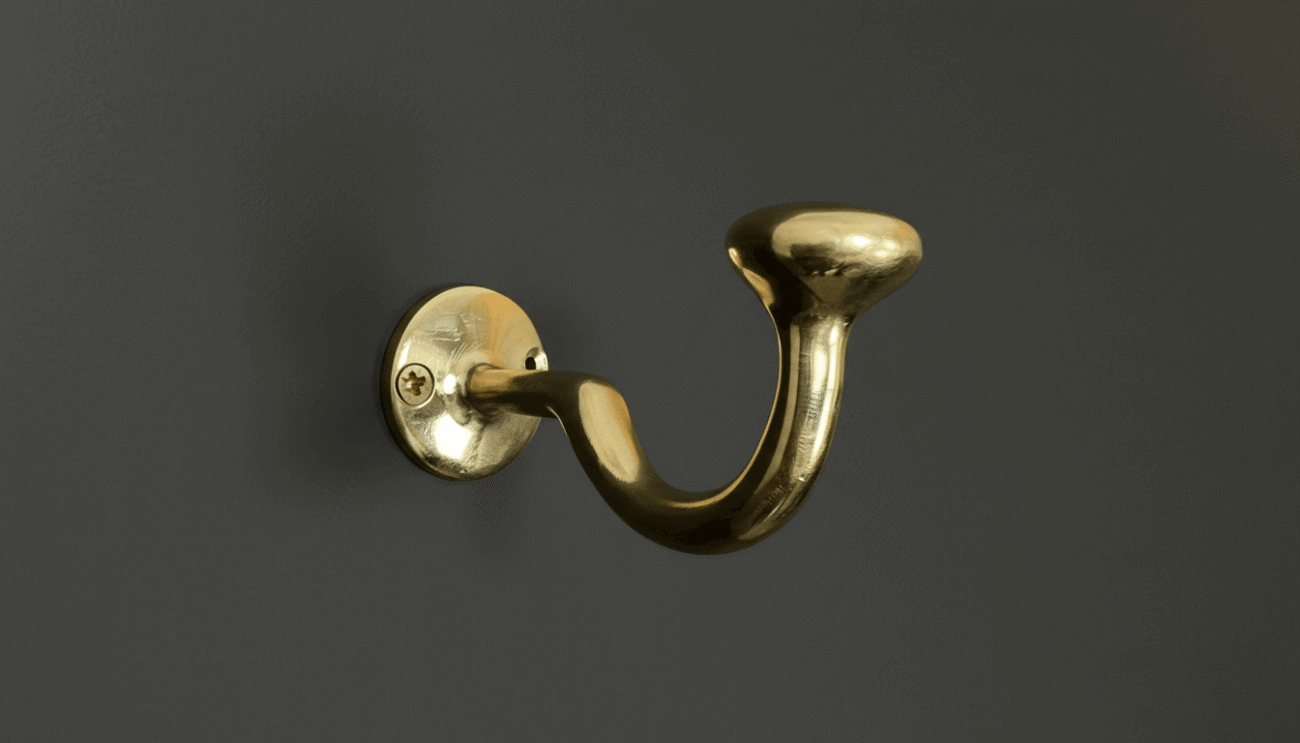 Handmade Brass Wall Hook Elegant and Sturdy Design