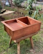 Double Wall Copper Farmhouse Kitchen sink With Drain Board - Image 8