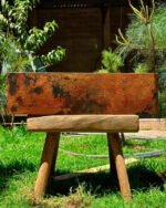 Copper Single Bowl Farmhouse Kitchen Sink With Drain Board - Image 6