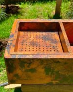 Copper Single Bowl Farmhouse Kitchen Sink With Drain Board - Image 8