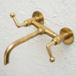 Solid Brass Wall Mounted Tub Filler With Lever handles
