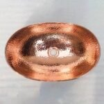 Copper Handfracted Vessel Bathroom Sink - Image 3