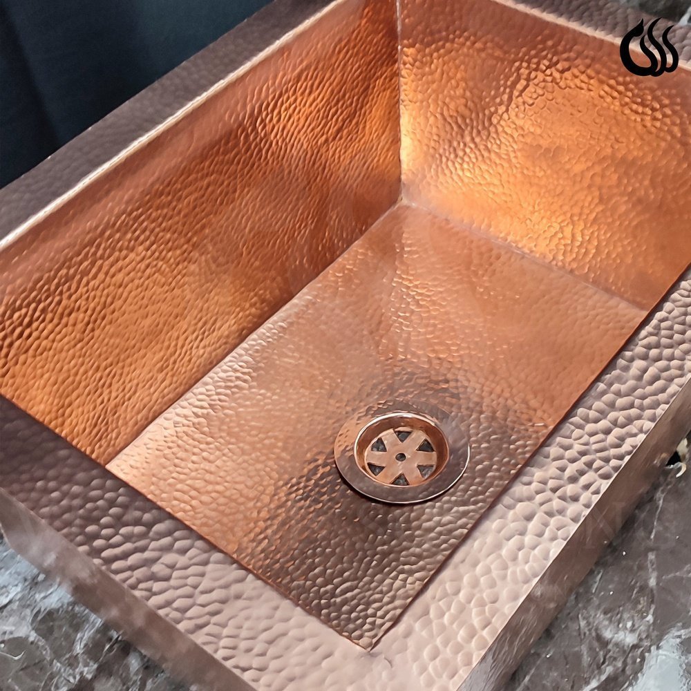 hammered-copper-undermount-sink-491110 Hammered Copper Undermount Sink - Image 1