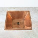 Handcrafted Undermount Hammered Copper Sink - Image 3