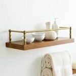 Artisanal Unlacquered Brass Gallery Rail – Solid Brass Shelf Guard for Bathroom or Kitchen - Image 2