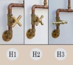 Handcrafted Outdoor Copper Rain Shower – Wall-Mounted Rustic Shower with Cross Handles - Image 4