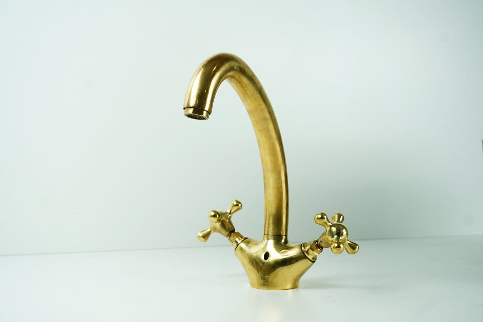 il_fullxfull.4481439759_k3kj Solid Brass Faucet Gooseneck Sink Bathroom - Image 1