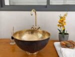 Hammered brass Vessel Sink Bathroom Unique style ,Vessel Sink Vanity - Image 4