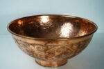 Artisanal copper Vessel Sink, Engraved Handmade Copper Sink Bathroom - Image 5