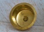 Hammered Unlacquered Brass Round Bar Sink, Round Solid Brass Sink including drain - Image 4