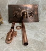Copper Wall Mount Bathroom Sink 20" with Copper Faucet - Image 5