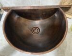 Copper Wall Mount Bathroom Sink 20" with Copper Faucet - Image 3
