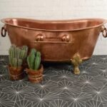 Clawfoot Copper Bathtub Bathroom With Towel Bar