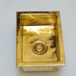 Unlacquered Brass Kitchen Sink , Undermount Single Brass Kitchen Sink Various Sizes - Image 3