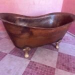 Aged Copper Clawfoot Tub, Rustic Copper Bathtub Bathroom
