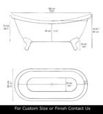 Aged Copper Clawfoot Tub, Rustic Copper Bathtub Bathroom - Image 5