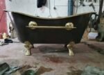 Brass Bathtub Black Exterior, Brass Bathtub Clawfoot - Image 4