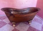 Aged Copper Clawfoot Tub, Rustic Copper Bathtub Bathroom - Image 2