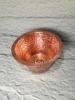 Copper Round Bar Sink, Hammered Copper Round Drum Bar Sink Including Drain - Image 2