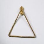 Solid Brass Wall Mounted Triangular Hand Towel Holder For Bathroom - Image 2