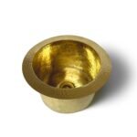 Hammered Unlacquered Brass Round Bar Sink, Round Solid Brass Sink including drain - Image 2