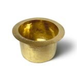 Hammered Unlacquered Brass Round Bar Sink, Round Solid Brass Sink including drain