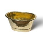 Brass Bathroom Wash Basin- Hand-Hammered Vessel Sink Tub.