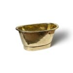 Brass Bathroom Wash Basin- Hand-Hammered Vessel Sink Tub. - Image 4