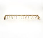Unlacquered Solid Brass Pot Rail With Hooks , Vintage Pot Hangers for Kitchen - Image 3