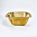 Hammered Unlacquered Brass Square Bar Sink