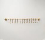 Unlacquered Solid Brass Pot Rail With Hooks , Vintage Pot Hangers for Kitchen - Image 2