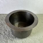 Patina Brass Round Bar Sink, Round Bronze Sink including drain - Image 4