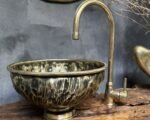Antique Brass Bathroom Vessel sink - Image 5