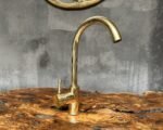 Unlacquered Brass Sink Faucet, Single Handle Mixer Faucet, Wet Bar Brass Sink Faucet - Image 5