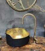 Unlacquered Brass Bathroom Faucet, Solid Brass Mixer Faucet, Single Handle Bar Brass Faucet - Image 2