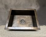 Hammered Brass Undermount Sink – Antique Patina Kitchen Bowl
