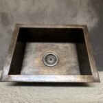 Hammered Brass Undermount Sink – Antique Patina Kitchen Bowl