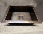 Hammered Brass Undermount Sink – Antique Patina Kitchen Bowl - Image 4