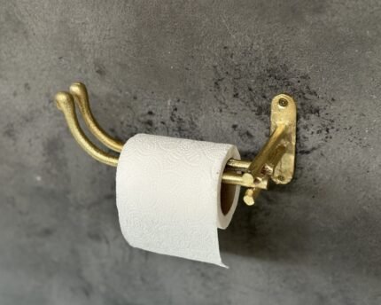 Brass Toilet Paper Holder – Handcrafted Bathroom Style