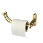 Handmade Brass Toilet Paper Holder – Solid Unlacquered Wall Mounted Bathroom Fixture