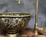 Antique Brass Bathroom Vessel sink - Image 2