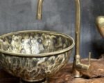Antique Brass Bathroom Vessel sink - Image 4