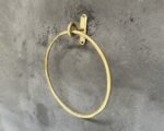 Solid Unlacquered Brass Towel Ring ,Brass Towel Ring Bathroom Hand Towel Holder Round Wall Mount - Image 2