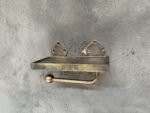 Antique Brass Toilet Roll Holder ,Phone Shelf Style - Image 4