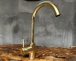 Unlacquered Brass Sink Faucet, Single Handle Mixer Faucet, Wet Bar Brass Sink Faucet - Image 2