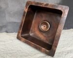 Undermount Copper Sink – Aged Square Single Basin - Image 5