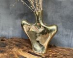 Solid Brass Female Body Vase, Minimalist Bud Vases, Table Flower Vase - Image 3