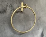 Solid Unlacquered Brass Towel Ring ,Brass Towel Ring Bathroom Hand Towel Holder Round Wall Mount