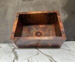 Hammered Copper Farmhouse Sink  Large Copper Kitchen Sink - Image 4