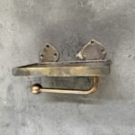 Antique Brass Toilet Roll Holder ,Phone Shelf Style